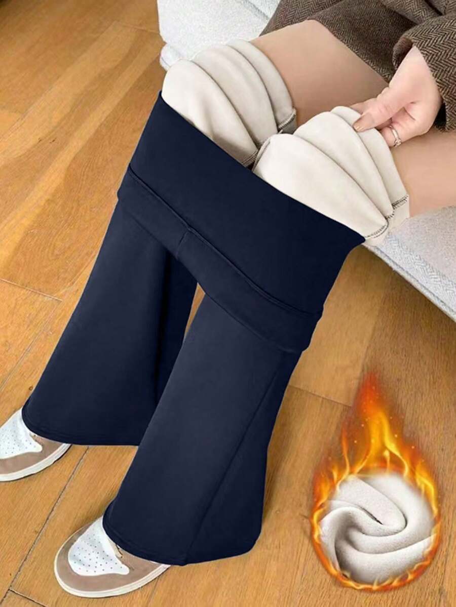 Trioutop Leggings da yoga a gamba larga per primavera, autunno e inverno, a vita alta, modellanti, modellanti per la pancia