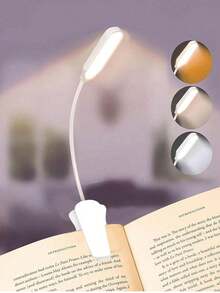 Rechargeable Reading Light, Suitable For Reading In Bed, High Brightness, 3 Color Options, Long Battery Life, 360° Flexible Rotation, Compact & Portable, LED Night Light, Lightweight Clip Design, Ideal For Book Lovers, Rechargeable/Battery Powered (Batteries Not Included) - Multicolor - View 9