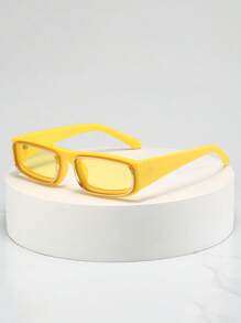 1pc Unisex Retro Square Small Frame High Quality Personalized Fashion Fashion Glasses, Suitable For Street, Party, Daily Wear