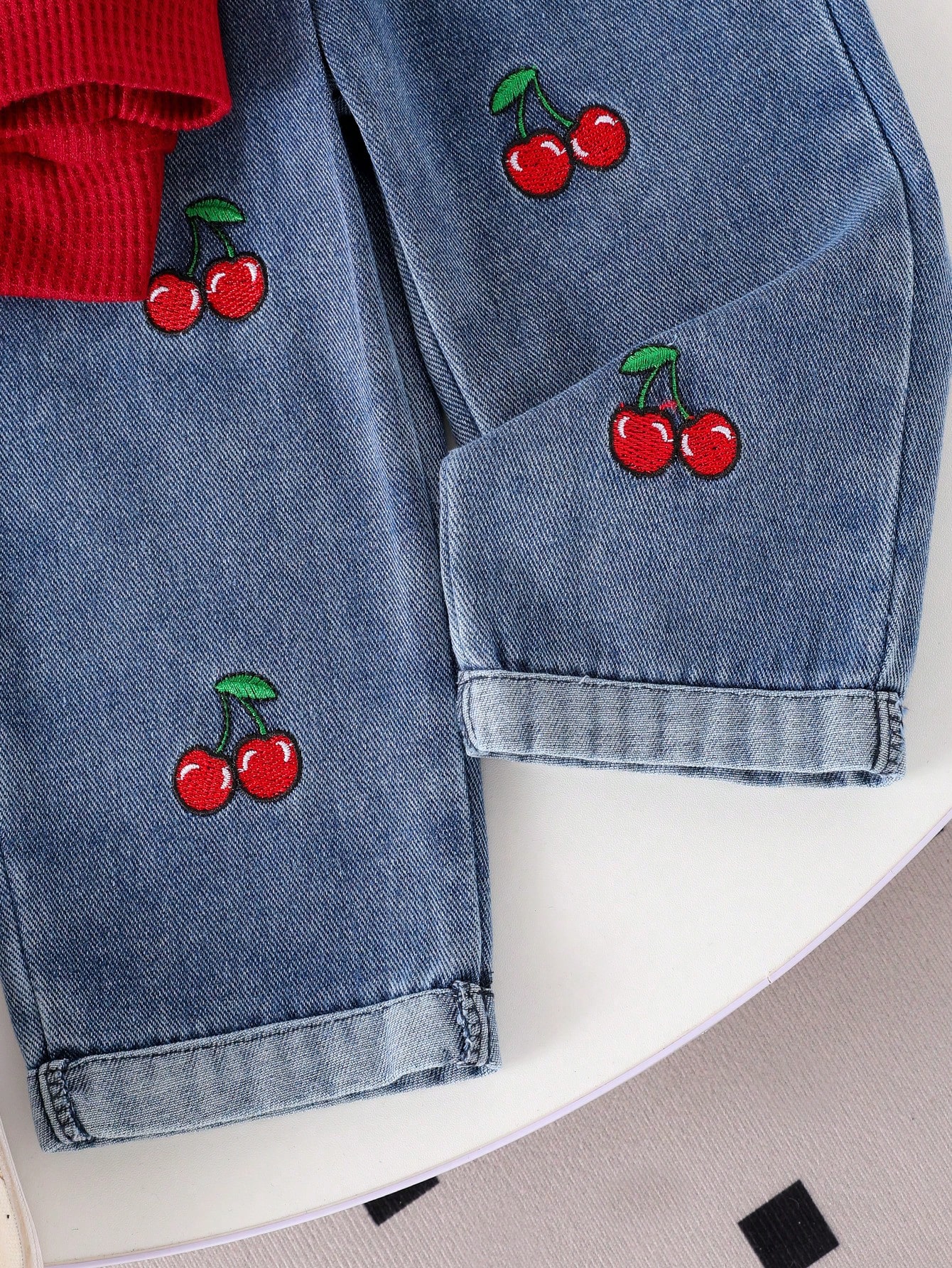 مجموعة 2 قطعة للبنوتة - ملابس علوية كتفين ملونة مط...