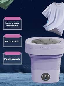 Mini Folding Portable Small Washing Machine Household Items Detachable - Mauve Purple - View 1