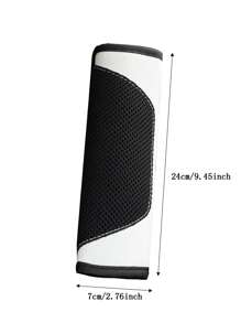1pc 3D Breathable Skin-Feel PU Leather Car Safety Belt Shoulder Pad, Comfort & Stress Relief, Auto Accessories For Women
