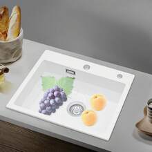 YUNRUX Kitchen Sinks - White - View 2