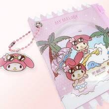 Miniso 1 chiếc móc khóa hình kẹo màu tối mùa hè Melody của Sanrio, thiết kế cửa sổ trong suốt để trưng bày huy hiệu yêu thích, phụ kiện tốt nhất cho ba lô/túi xách hàng ngày. - Hồng - Xem 4