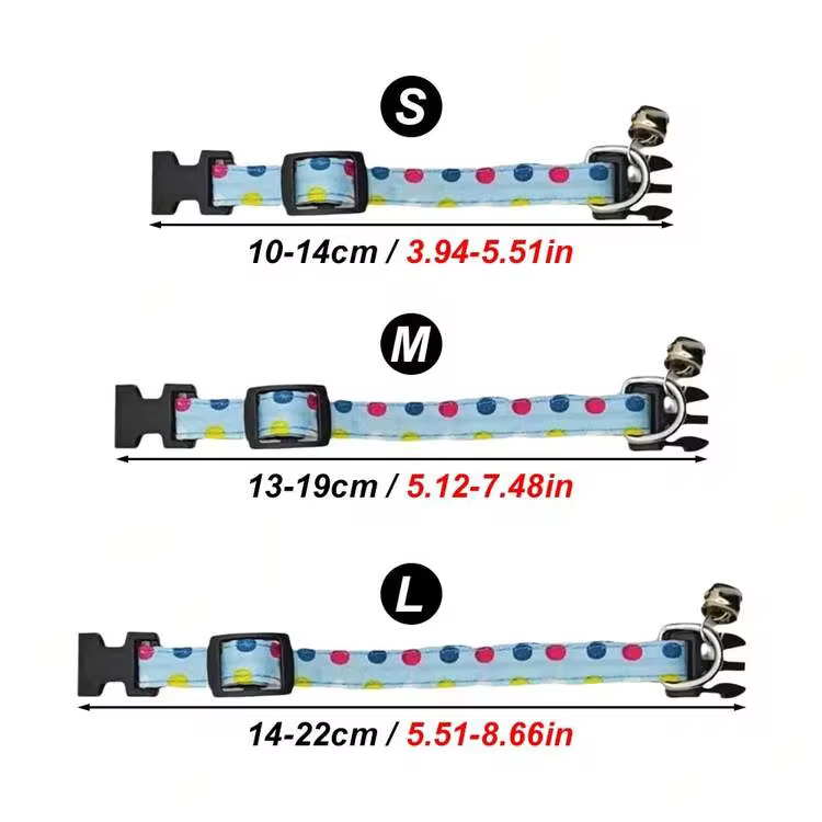 1 Set Adjustable Small Pet Collar Leash With Polka Dot Design For Rabbit, Lizard, Reptile, Hamster, Guinea Pig, Dutch Pig, Suitable For Small Pets, Crawling And Amphibian Animals - Multicolor - View 3