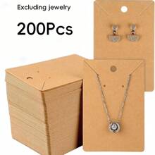 50/100/200/500pcs Earring & Necklace Display Cards, Jewelry Packaging Cards