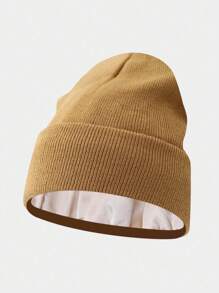 Women'S Silky Satin Beanie -Anti-Static, No Frizz, KnitCap For Winter Warmth
