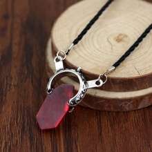 1 pieza Colgante collar de Dante de Devil May Cry 5 con gemas rojas y azules, collar de cuerda larga, regalos vintage para hombres - Multicolor - Ver 4