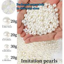 1 Set de herramientas de joyería minimalista de moda con perlas falsas, incluye cuentas espaciadoras chapadas en oro, encantos de letras, corazones y fundas, pulseras y hallazgos, 4 tamaños de cuentas redondas ABS con aceitos para joyería DIY, relleno de jarrón, decoración del hogar, elegante regalo de fiesta navideña