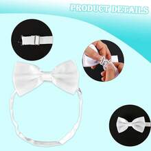 Bow Tie For Men, Men's Pre-Tied Adjustable Length Satin Bow Tie, Formal Tuxedo Bowtie For Weddings, Dinners, Graduation