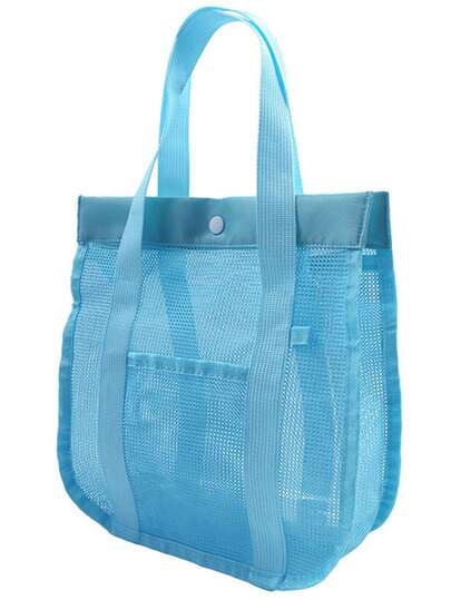 Mesh Beach Tote Bag - Sand-Proof And Easy To Clean, Suitable For Storage, Towels And Groceries