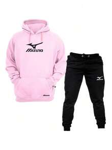 Unisex Sports Set, Warm Sweater + Pants, New Release - Baby Pink - View 1
