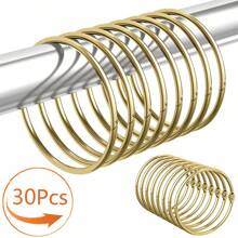 10 buc/30 buc/50 buc inele de perdea antirugină, cârlige pentru perdea de duș, suporturi metalice pentru perdea de duș în culori aurii, negre și argintii, glisare lină pentru tija de perdea și perdea de duș