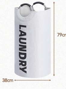 Foldable Dirty Clothes Storage Basket, Large Capacity Laundry Hamper, Bathroom Cloth Organizer Bin, Fabric Washing Bag, Collapsible Toy Storage Basket - Grey - View 5