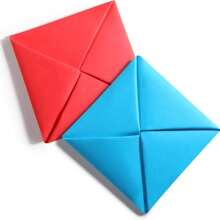 2/4pcs Korean Traditional Game Paper Pulp, Paper Material, Red And Blue Colors, For Family Parties, Team Building, Outdoor Activities