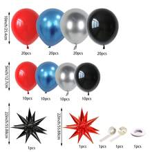 125pcs Spider Theme Birthday Decoration Set - Spider Arch Garland Kit In Blue, Black, Red, Silver, Suitable For Men, Babies, Baby Shower, Super Spider Hero Party Decor - 125pcs Black Red and Blue - View 3