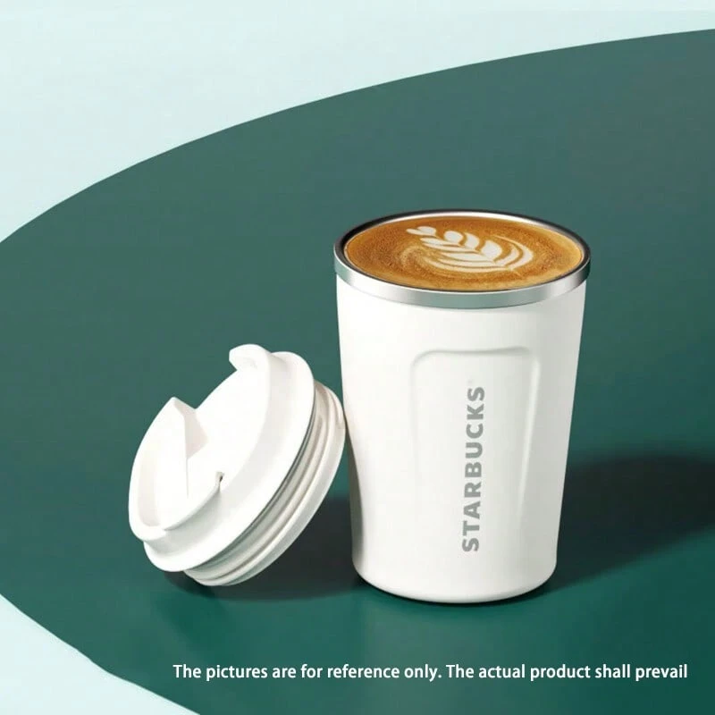 Starbucks Termo blanco perla de 355 ml, taza de café de oficina portátil y de alto valor, unisex, taza de viaje para regalar - Blanco perla - Ver 1