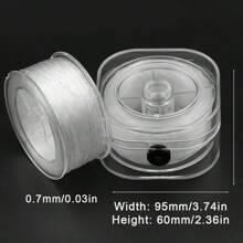 36/60/80/100/120m Cuerda elástica para cuentas - Cordón elástico transparente, línea de cristal de 0.5-1.0mm, para pulseras DIY, collares y accesorios de manualidades, caja de almacenamiento portátil