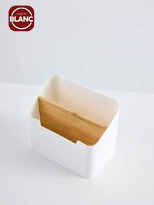 1 件竹木隔断收纳盒，创意多功能桌面收纳盒，化妆品、化妆刷、文具遥控器收纳，Esk 收纳盒，遥控器支架，收纳盒，多隔层，竹木隔断，节省空间，生日礼物，办公室工作人员，家庭用户，电子爱好者，数码小工具爱好者，办公桌整理爱好者，化妆爱好者（无补丁）。 - 彩色 - 查看 3