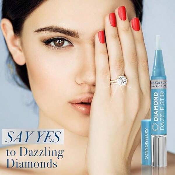 CONNOISSEURS Diamond Dazzle Stik - Portable Diamond Cleaner For Rings And Other Jewelry - Bring Out The Sparkle In Your Diamonds And Precious Stones