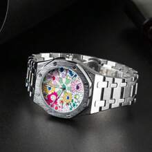 Mode Luxus Herren Armbanduhr Stahlband Herren Quarzuhr Geschenk für ihn