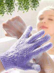 20 件去角质沐浴手套 - 适用于身体和面部，去除死皮，双面超细纤维沐浴手套，成人和儿童适用。适用于全身去角质，有助于改善肤质，令肌肤更光滑细腻。让全家享受舒适的沐浴体验。去角质沐浴手套，适用于淋浴、水疗、按摩和身体磨砂，含死皮去除啫喱，男女老少皆宜。