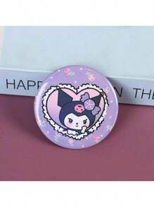 Sanrio 6pcs Sanrio Metallic Enamel Pins Set - For My Melody, For Kuromi, And Friends