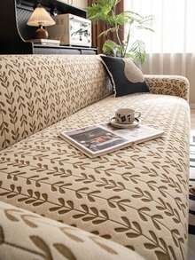 1pc 3D Sofa Cover, Stretchy Multifunctional Full Coverage Sofa Slipcover With Geometric Pattern Design, Suitable For Spring, Summer, Autumn And Winter, Protects Sofa & Decor, Includes 1 Pillow Case - Khaki - View 6
