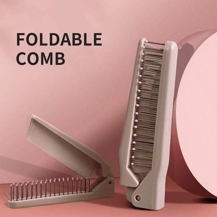 1pc/6pcs Foldable Hair Comb, Portable Travel Folding Brush - Small Foldable Comb, Convenient To Put In Wallet, Bag - Dual-Head Pocket Size Folding Comb Set, Suitable For Women, Girls, Men And Women - Travel Essential