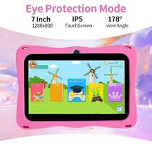 Máy tính bảng học tập điện tử tương tác cho trẻ em, Hệ điều hành Android 13, Phần mềm dành cho trẻ em được cài đặt sẵn, Pin dung lượng lớn 4000mAh, Hỗ trợ WiFi, Kiểm soát của phụ huynh, Trò chơi giáo dục, 4GB+64GB, (Bao gồm: Hộp đóng gói, Cáp dữ liệu, Sách hướng dẫn, OTG, Kim cắm thẻ) - Nhiều màu - Xem 4