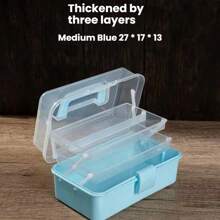 Große Kapazität Kunststoff Staubdichte Medizinbox, einfach und praktisch zu tragen, Medizin Aufbewahrungsbox, Erste-Hilfe-Kasten, Haushalts-Aufbewahrungsbox, Medizinischer Erste-Hilfe-Kasten, Medizinische mehrstöckige Medizinbox, Notfall-Aufbewahrungsbox, Familien-Tragetasche