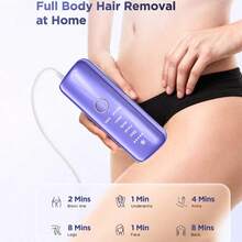 LEFINEE Women's Hair Remover - Full Body Hair Remover For Face, Underarms, Arms, Bikini Line And Legs - Stylish Purple Design - Perfect For Both Men And Women, Valentine's Day Gift For Your Girlfriend - Xem 4