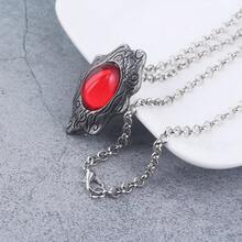 1 pieza Colgante collar de Dante de Devil May Cry 5 con gemas rojas y azules, collar de cuerda larga, regalos vintage para hombres - Multicolor - Ver 8