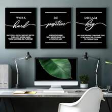 GUBIYU Black Hustle Grind Execution Wall Art Set Of 3 Framed Canvas Office Inspirational Motiviational Wall Decor Art Positive Quotes Posters Living Room Pictures Walls Decor Mens Guys 12x16 - 黑白努力工作牆藝術 - 查看 7