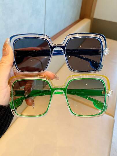 LiMiaoMiao 1pc Square Fashion Glasses & Versatile