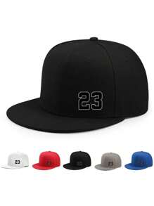 1 Stück Unisex Hut mit Zahlen-Muster am geraden Schirm, lässiger Trucker-Hut Sonnenschutzkappe, geeignet für Pendeln, Reisen, Strand, Party