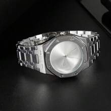 Mode Luxus Herren Armbanduhr Stahlband Herren Quarzuhr Geschenk für ihn