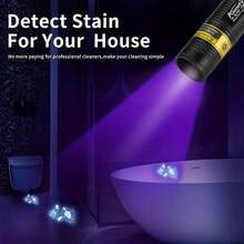 Alonefire Senter LED UV Mini 365nm Kecerahan Tinggi Lampu Hitam Isi Ulang USB Genggam Saku Lampu Inspeksi Ultraviolet Kecil Penanda Tinta Tak Terlihat Lampu Kuku Lampu Pengeringan Noda Hewan Peliharaan Penanda Kebocoran Mineral Koin Kalajengking Lampu Deteksi Fluoresensi SV108 - Hitam - View 4
