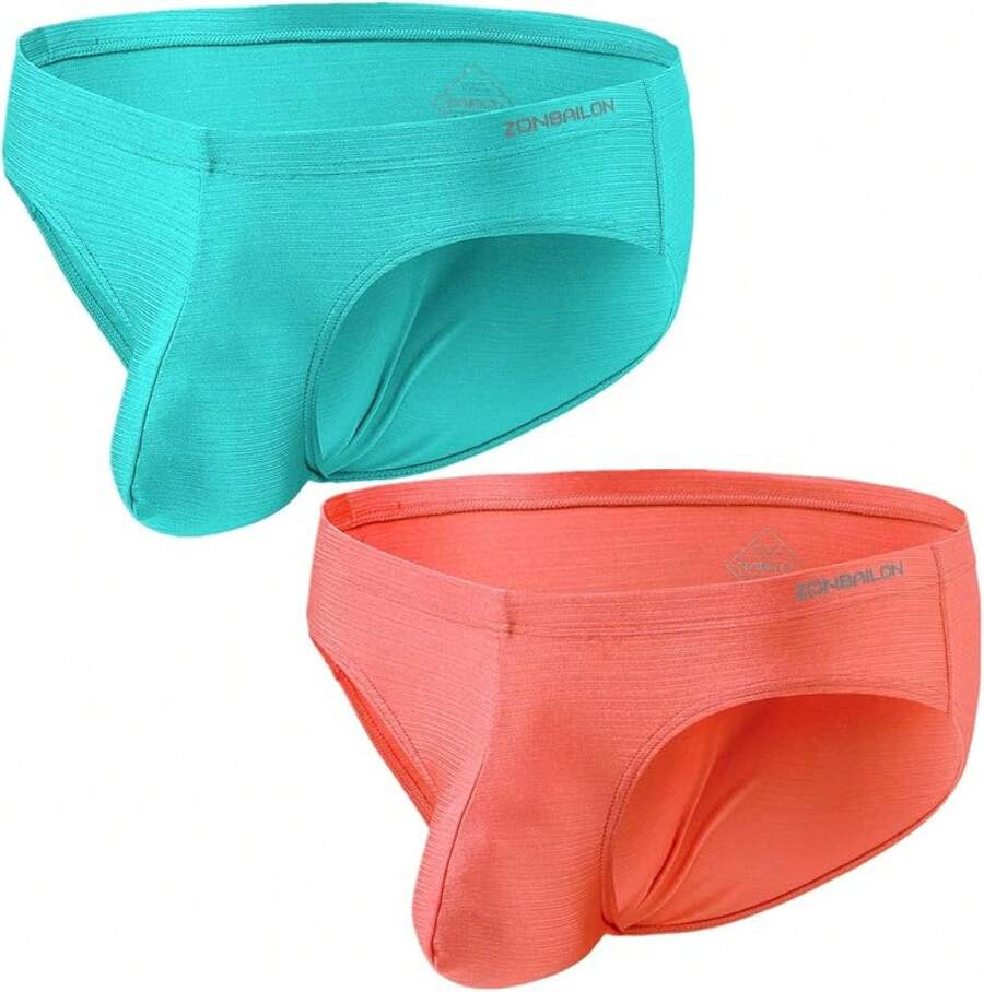 Mens Silk Underwear Briefs Pack Bulge Enhancing Pouch Stretch Bikini Underwear Straight Men L XL 2XL 3XLChristmas IVEB - 多用途-01 - 查看 1