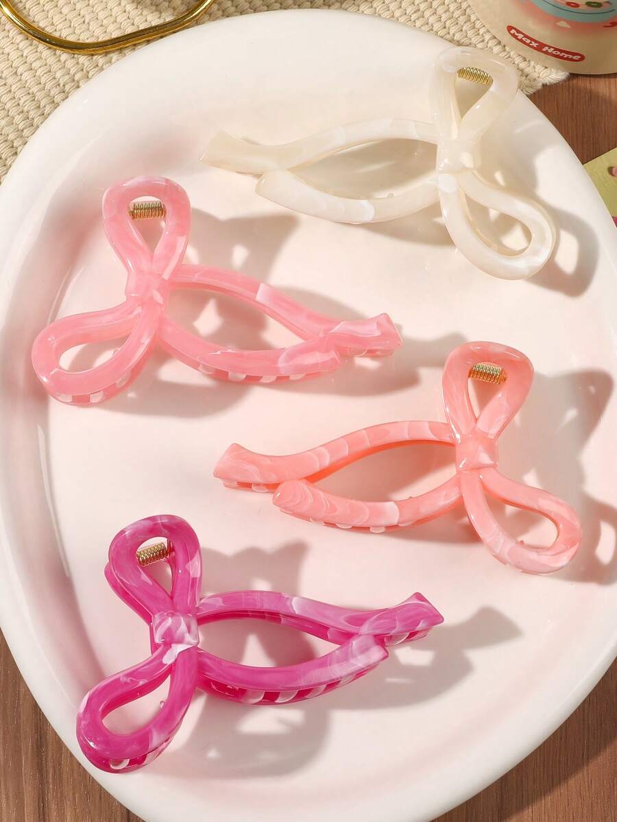 4个波西米亚风粉彩蓝、白、浅橙、腮红粉大理石纹蝴蝶结发夹,浪漫仙气森系风格,适合海滩、春夏发饰,优雅的蝴蝶结发夹,校园用品,大学秋季配饰,秋冬季度假穿搭,女士节日、旅行、节日、生日等场合的理想之选。 - 彩色 - 查看 1