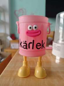 1/2 件 [热门选择] 1 个异想天开的卡通笔筒 - 轻巧，复古风格塑料储物箱带手柄，绿色和白色可选 - 非常适合办公桌、教室和家庭学习组织、特色、书架、母亲节礼物、学校用品、返校 - 彩色 - 查看 7