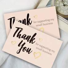 100 pièces "Merci d'avoir soutenu ma petite entreprise" Cartes - Pour les détaillants en ligne, l'appréciation des clients et les encarts d'emballage, les fournitures scolaires, la rentrée scolaire