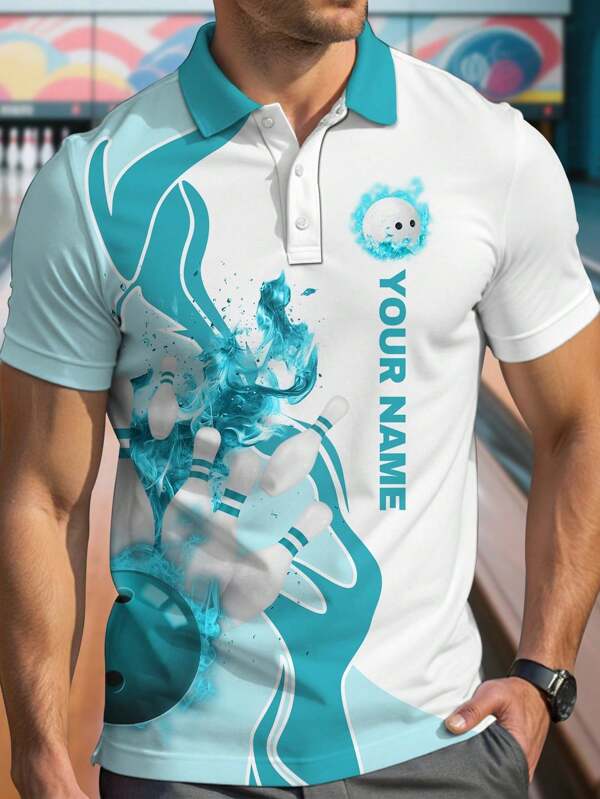 1 stuk aanpasbaar poloshirt voor heren, poloshirt met korte mouwen voor heren met leuk buitenaards gezichtontwerp, casual dagelijks te dragen, gepersonaliseerd fotoversie cadeau geschikt voor vriend of vader, uniek cadeau voor Vaderdag of verjaardag