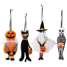 New Halloween Decoration Hanging Accessories, Pumpkin, Black Cat, Ghost, Skeleton Decor For Home, Party, Halloween Event Venue Layout Props - Multicolor - View 7