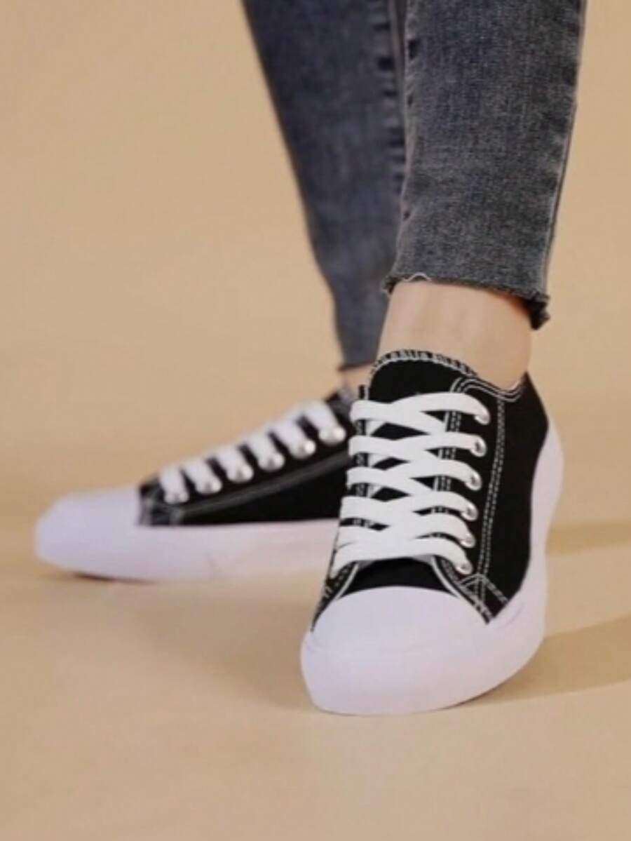 Women Casual Shoes - Black and White - View 1
