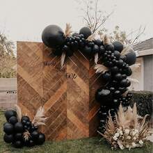 93pcs Black Balloon Garland Arch Set, Suitable For Graduation Celebration, Boy Girl Children Birthday, Baby Shower, Party Decoration - Black - View 6
