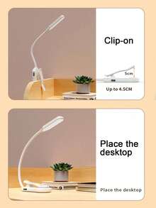Rechargeable Reading Light, Suitable For Reading In Bed, High Brightness, 3 Color Options, Long Battery Life, 360° Flexible Rotation, Compact & Portable, LED Night Light, Lightweight Clip Design, Ideal For Book Lovers, Rechargeable/Battery Powered (Batteries Not Included) - Multicolor - View 7