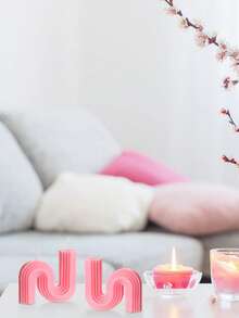 1 Pc Aesthetic Candles Twist Shaped Aesthetic Candles Cool S Shape Minimalist Geometric Shaped Soy Wax Art Decorative Handmade For Wedding Birthday Gift ( Multicolor)