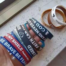 20pcs Bible Verse Bracelets - Silicone Bracelets Jesus Bracelets - Cute Christian Bracelets Colorful Wristbands - Comfortable & Lightweight - Perfect Religious Gift For Men & Women - Great Christmas Gift Idea - Multicolor - View 6