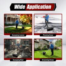 52cc 2-Stroke Gas Powered Broom - 1700W (2.3HP) Lawn Sweeper For Golf Courses, Soccer Fields & Artificial Turf - 25.5cm Nylon Brush, 60cm Wide Cleaning Path, 1.8m Adjustable Handle - Black Red - View 7